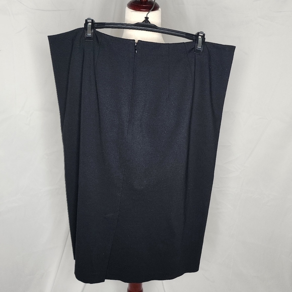 Talbots Black &  Ivory Cream Colorblock Pencil Skirt Size 16W - Picture 3 of 6